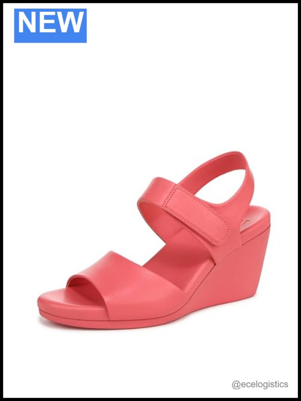 Strappy Wedge Sandals with Adjustable Hook & Loop Closure